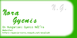 nora gyenis business card